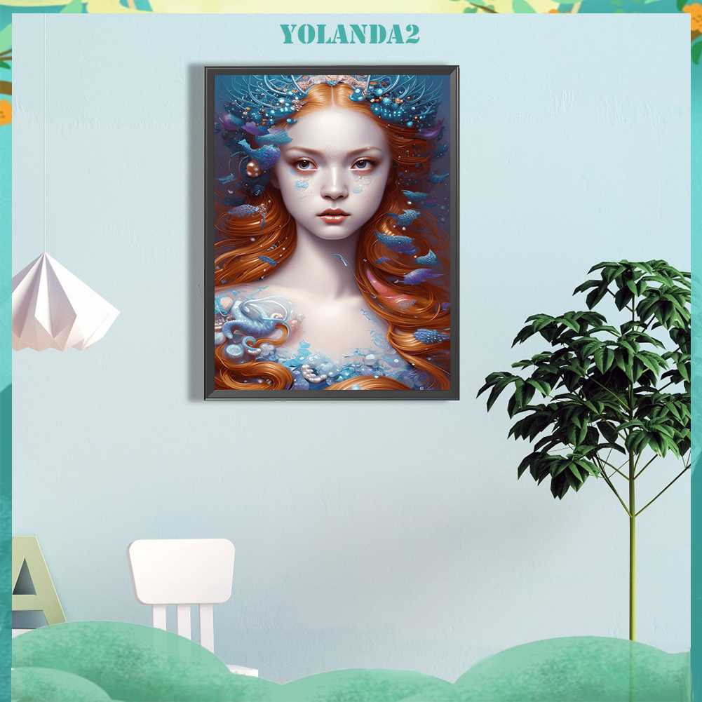 Tranh Đính Đá Kim Cương Toàn Bộ 5D DIY Hình Vẽ Cô Gái Trang Trí Nhà Cửa