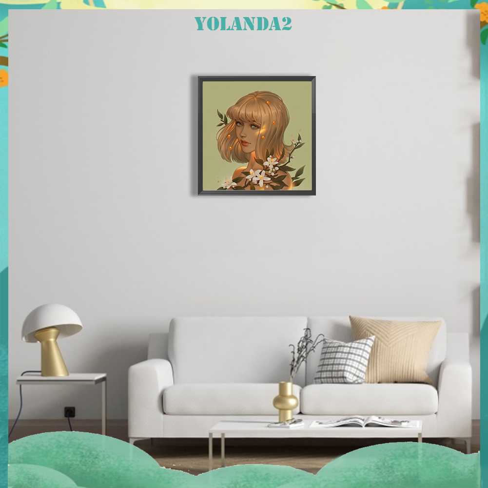 Tranh Đính Đá Kim Cương Toàn Bộ 5D DIY Hình Vẽ Cô Gái Trang Trí Nhà Cửa