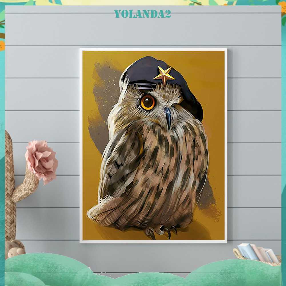 Tranh Đính Đá Kim Cương Toàn Bộ 5D DIY Hình Vẽ Con Cú