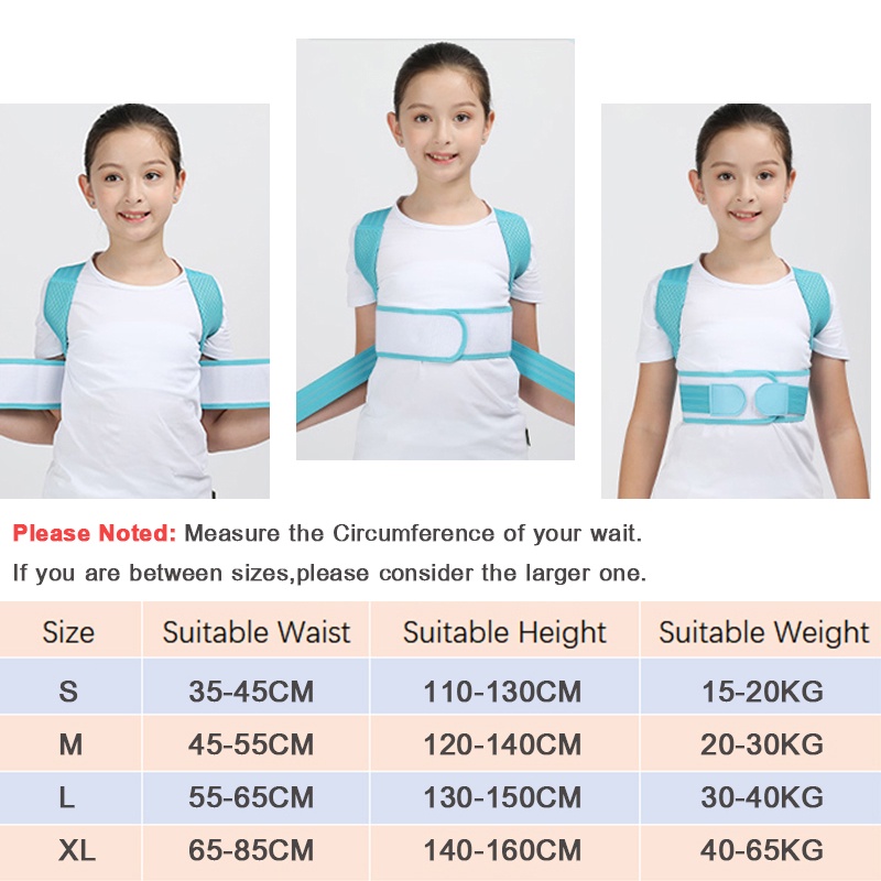 ADJUSTABLE CHILDREN POSTURE CORRECTOR KIDS BACK SUPPORT BELT ORTHOPEDIC SPINE BACK LUMBAR SHOULDER BRACES HEALTH
