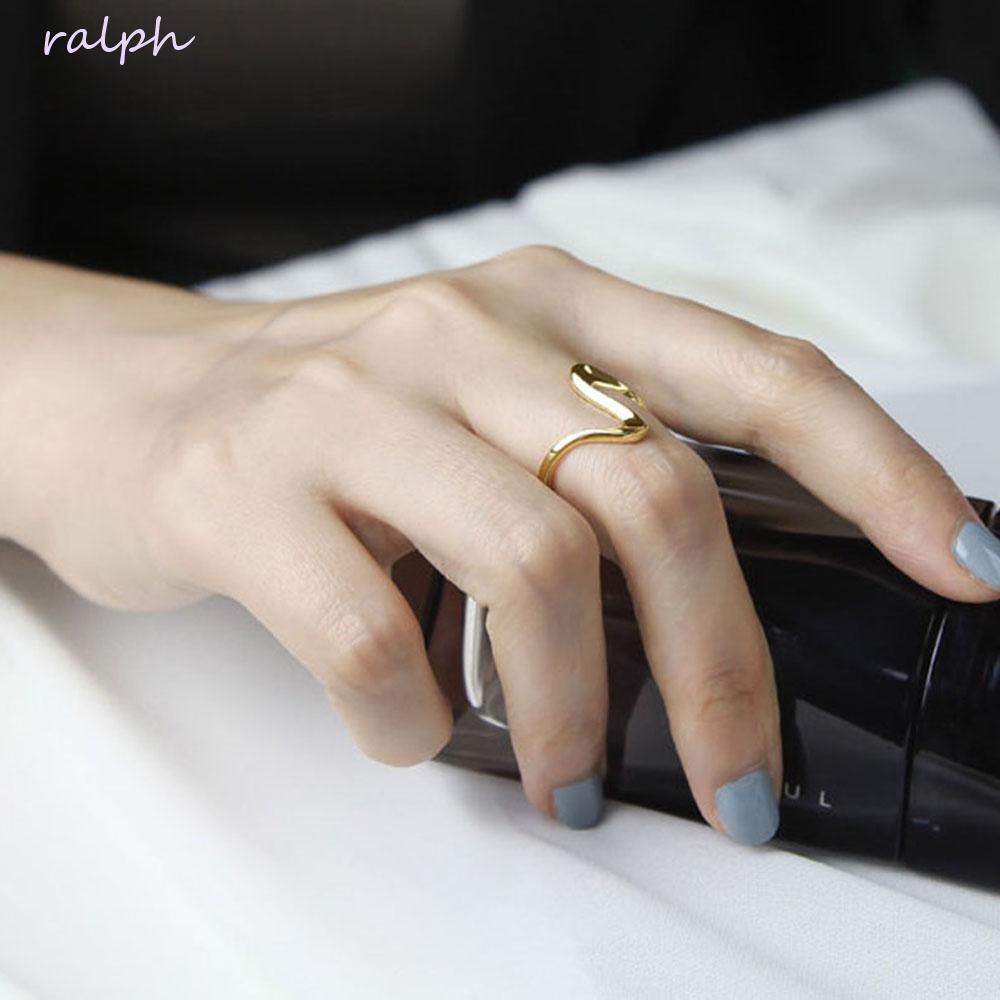 Nhẫn Hình Gợn Sóng Thiết Kế Tối Giản Cá Tính