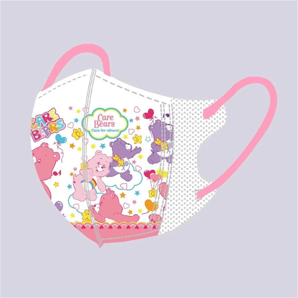 Set 10 Khẩu Trang 3D Hình Gấu Hoạt Hình Dễ Thương Dùng Một Lần Cho Bé Gái