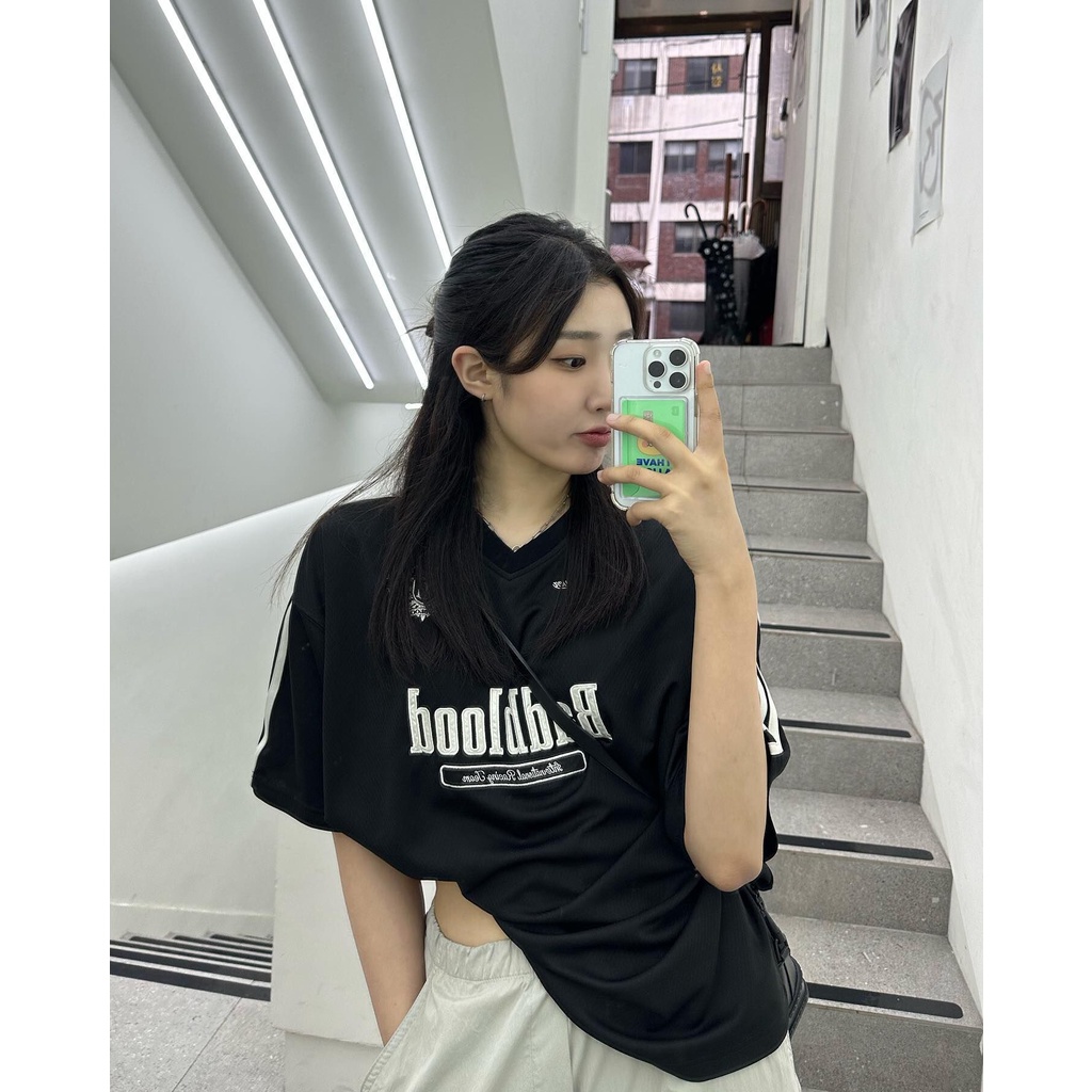 Áo Thun T-Shirt Tay Ngắn In Chữ Badblood Hàn Quốc Mùa Hè 2023