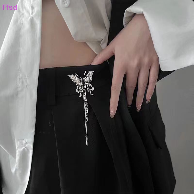 {Ffsd} Mặt Vòng cổ Hợp Kim Phối Dây Tua Rua Hình Bướm Phụ Kiện Trang Sức Áo Khoác Vest Cho Nữ * Bán Chạy