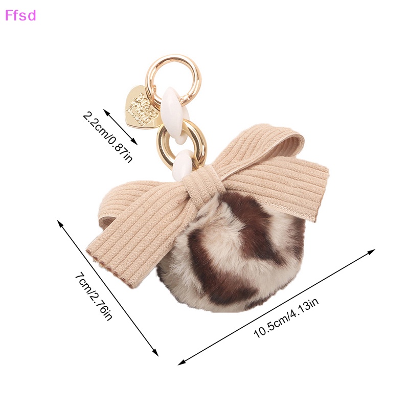 {Ffsd} Móc Khóa Banh Lông Xù Thắt Nơ Nhiều Màu Sắc Phụ Kiện Móc Khóa Túi Xách * Bán Chạy