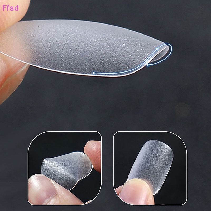 {Ffsd} Set 240 Móng Tay Giả Trong Suốt Bằng Acrylic Đầu Nhọn S M L * Bán Chạy