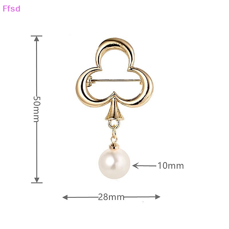 {Ffsd} Trâm Cài Áo Bằng Kim Loại Đính Ngọc Trai Đơn Giản Trang Trí Mũ Quần Áo * Bán