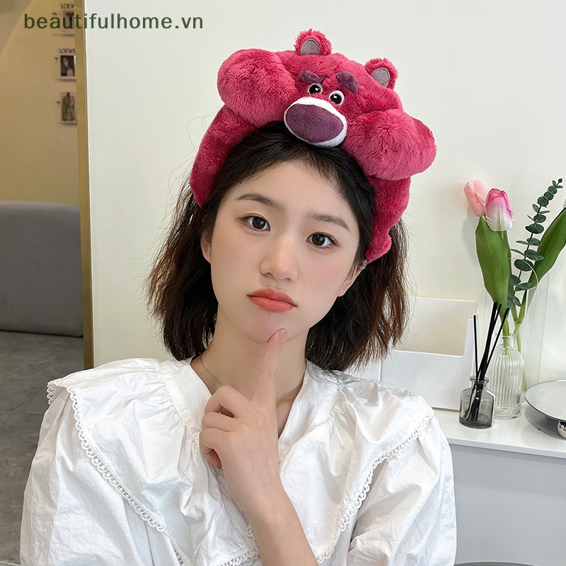[beautifulhome] Băng Đô Lông Xù Kiểu Hoạt Hình Gấu Đáng Yêu Dành Cho Rửa Mặt / Trang Điểm Tiệc Tùng [beauty]