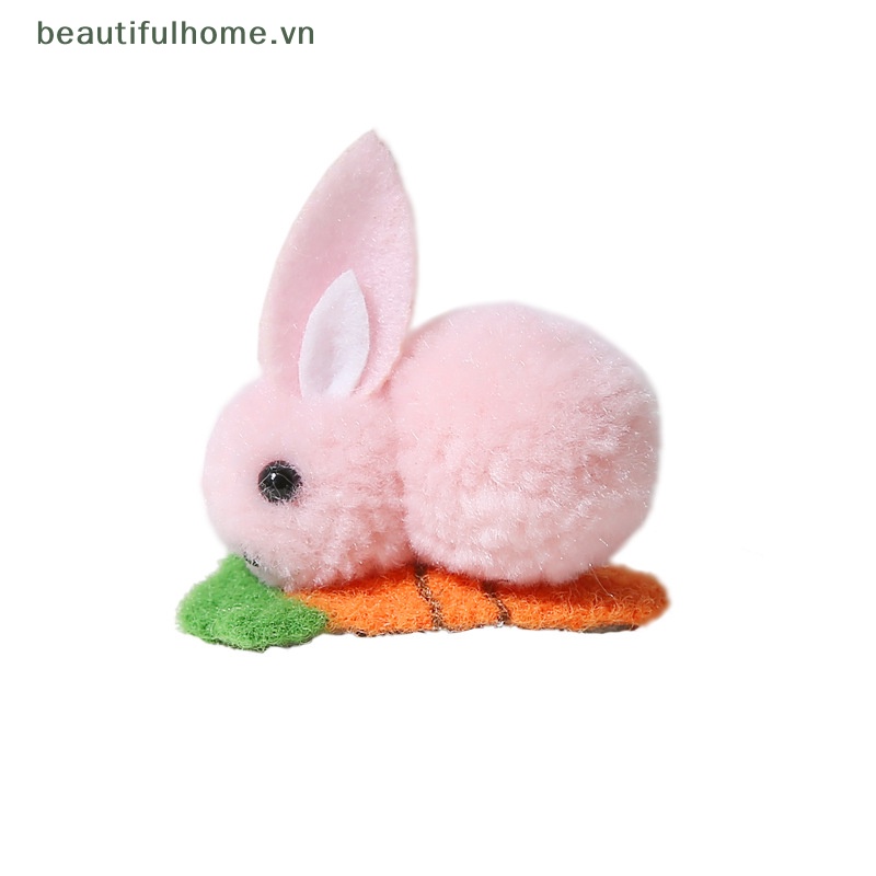 Kẹp Tóc Hình Thỏ Đính Bóng Lông Dễ Thương Cho Bé Gái