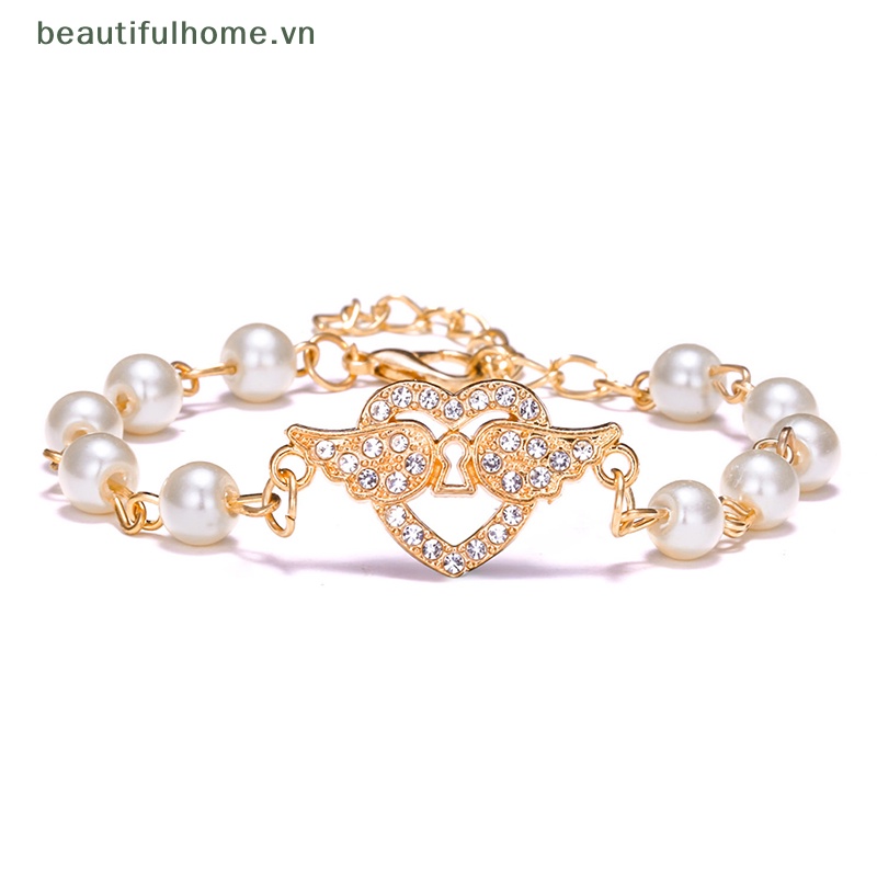 Vòng Tay Đính Đá Ngọc Trai / Kim Cương Giả Tùy Chỉnh Thời Trang Cho Nữ