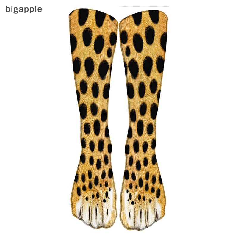 Bigapple Vớ Cotton Họa Tiết Da Báo / Hổ Vui Nhộn Đáng Yêu Unisex