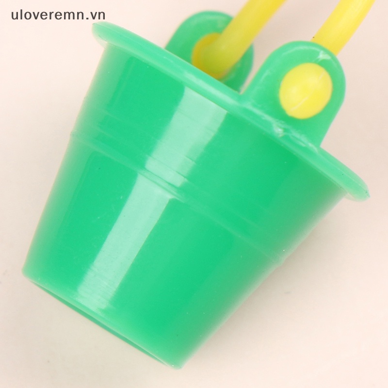 Set 2 Xô Nước Mini Tỉ Lệ 1 / 12 Xinh Xắn Dùng Để Trang Trí Nhà Búp Bê