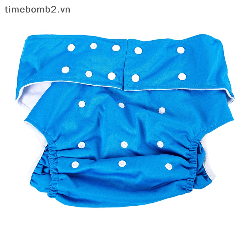 {Timebomb} Tã Vải Người Lớn Có Thể Giặt Sạch Tái Sử Dụng Loại Nút Chụp Ảnh.