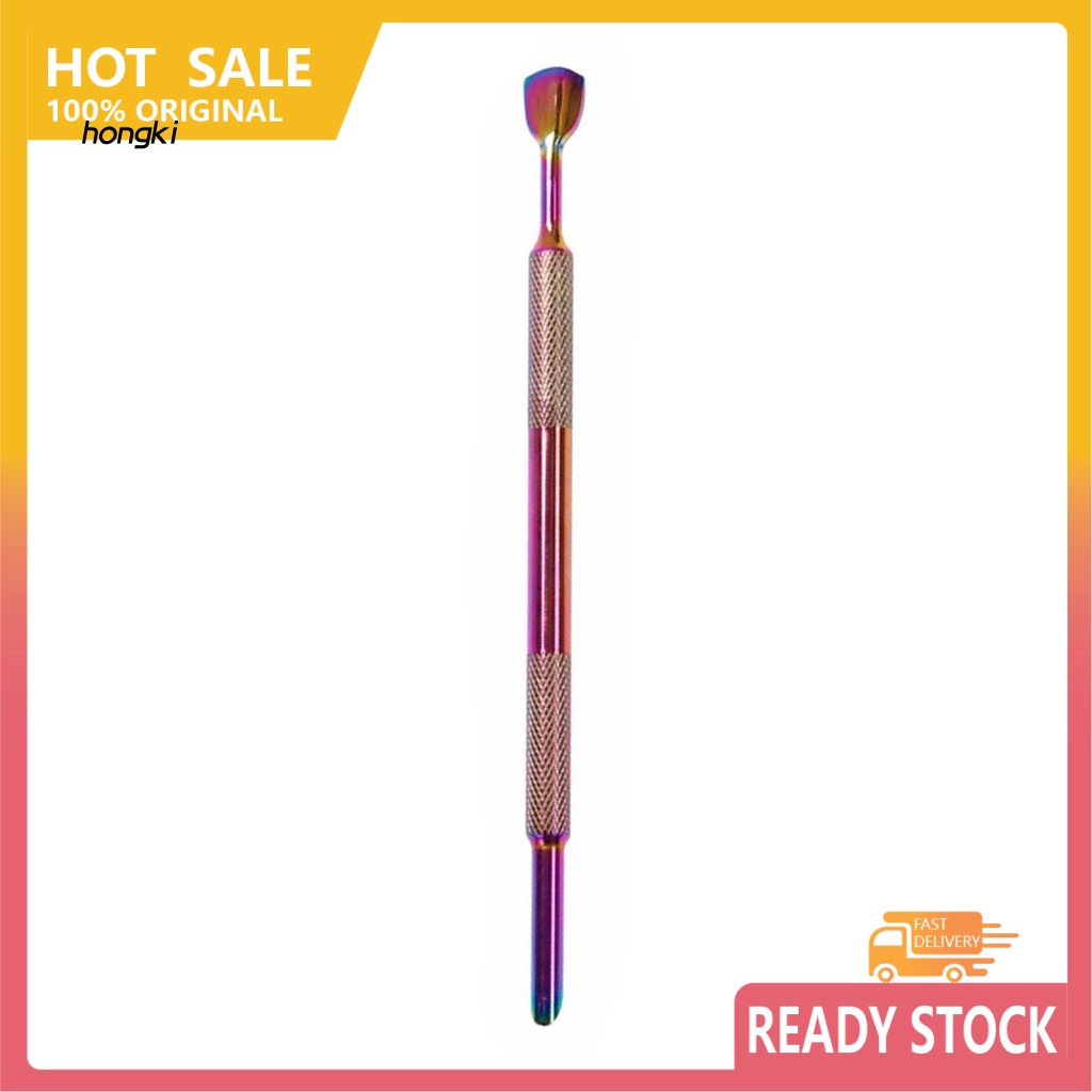 Dụng Cụ Đẩy Biểu Bì Cắt Móng Bằng Thép Không Gỉ Thiết Kế Hai Đầu / Vòng Cung Cho Salon Làm Móng