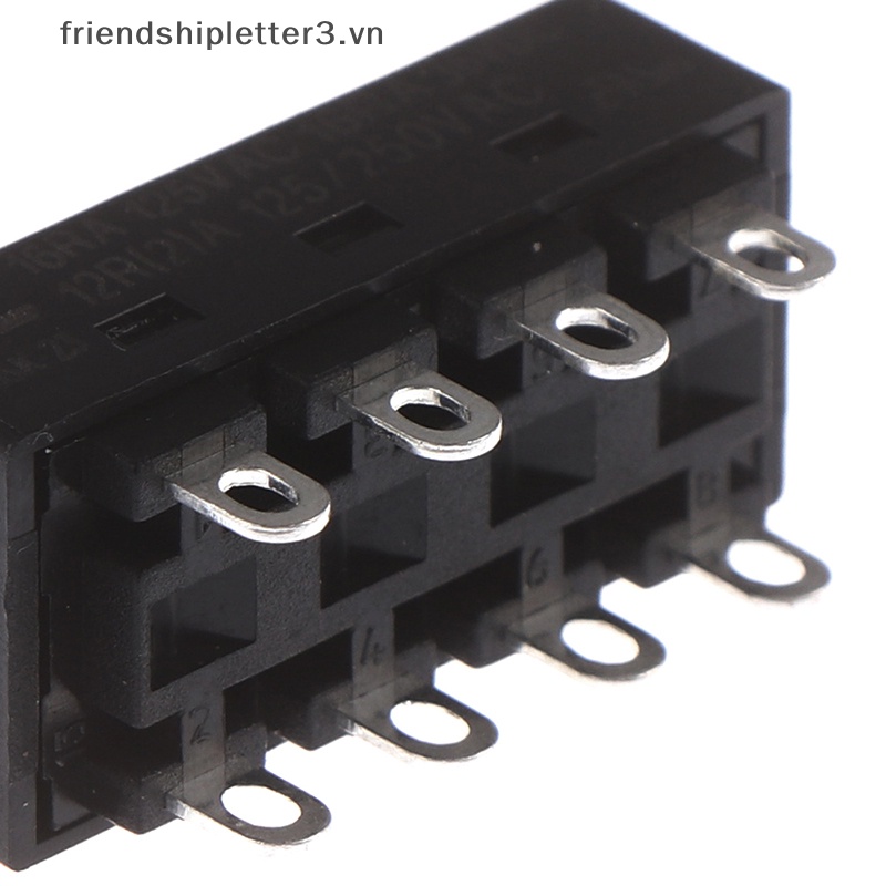 Set 2 Công Tắc Trượt Máy Sấy Tóc 3 Vị Trí 8 Pin LQ-103H 12A 250V