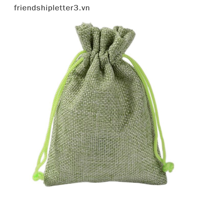 / / Mới / / 10 Túi Dây Rút Bằng Vải Bố Đựng Trang Sức Dành Cho Tiệc Cưới