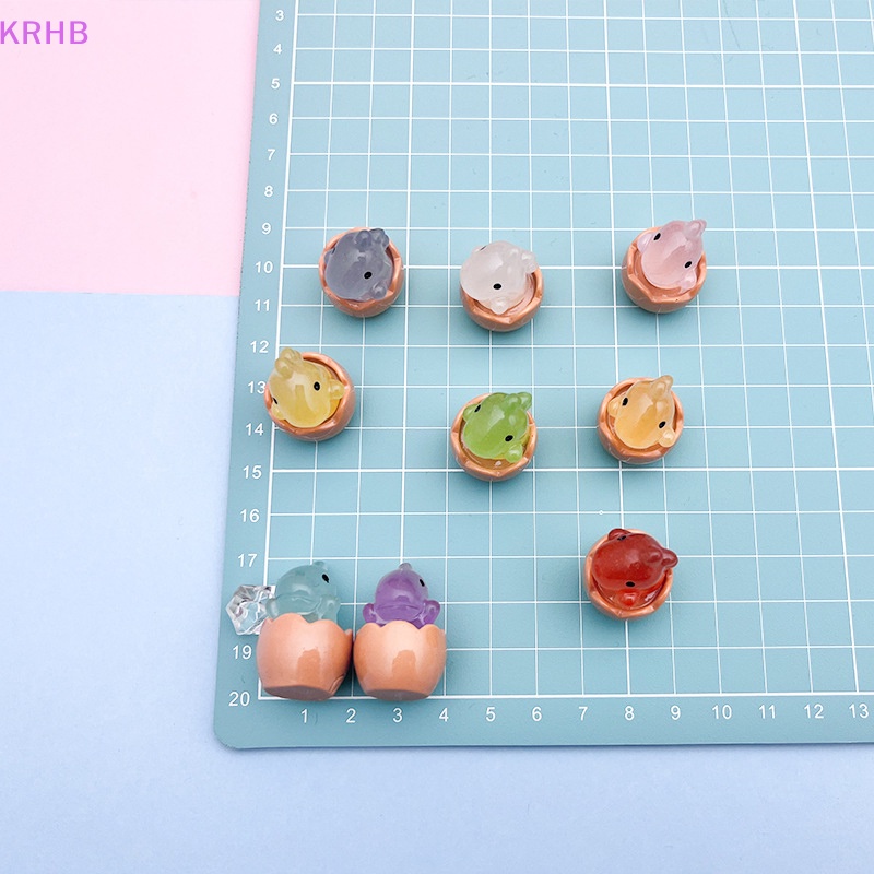 Set 10 Khủng Long Nhỏ Ba Chiều Bằng Nhựa Resin Phát Quang Trang Trí Ban Đêm Mới