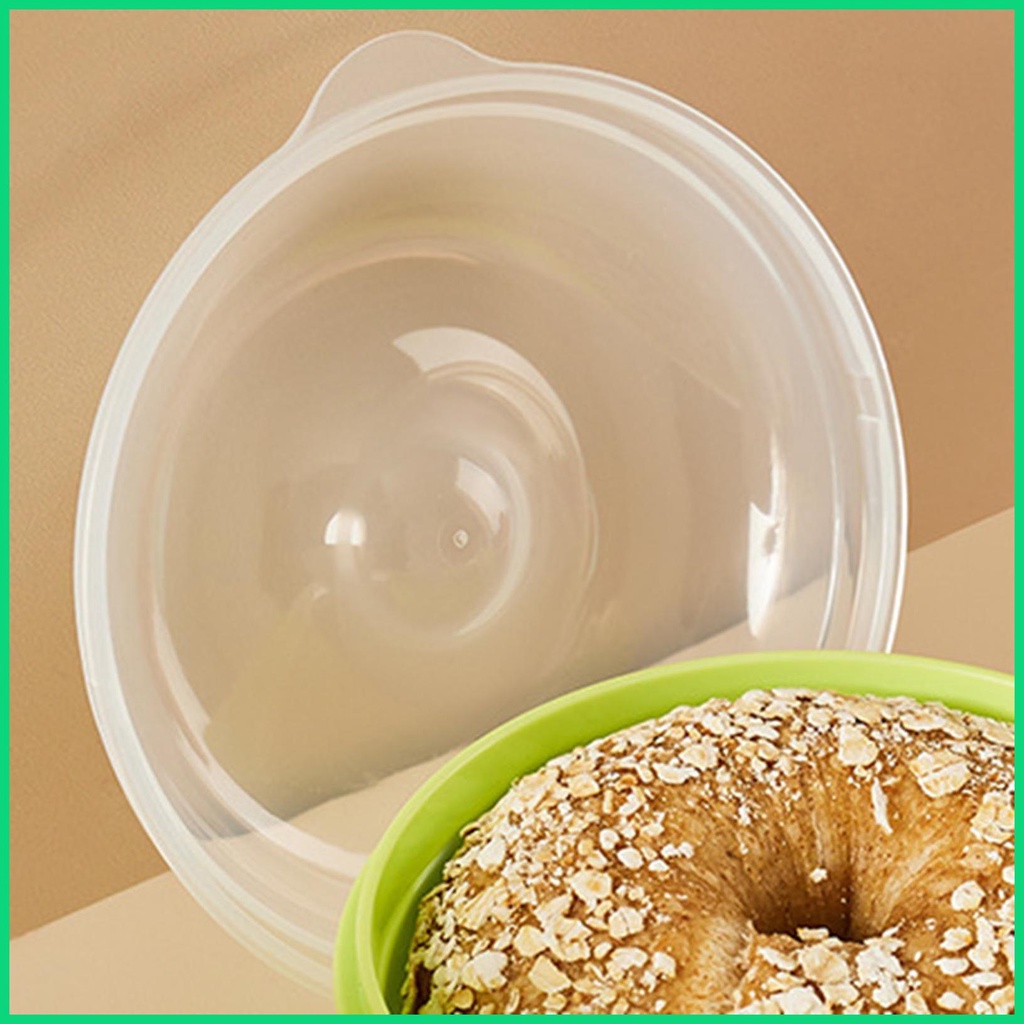 Hộp Đựng Bánh Mì Hình Tròn Có Nắp Đậy Kín Khí Tiện Dụng