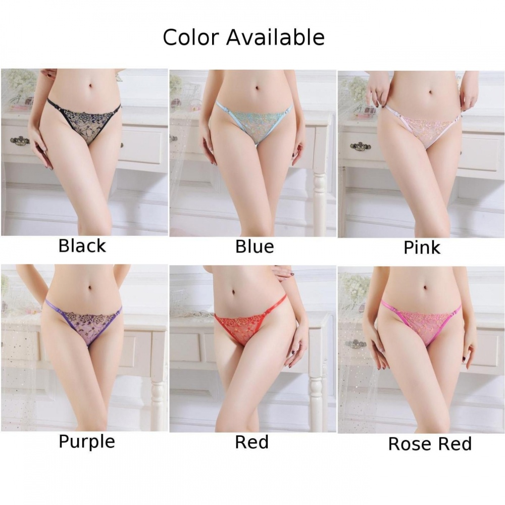Quần Lót Ren Hoa Lưng Thấp Màu Sắc Đa Dạng Cho Phái Nữ