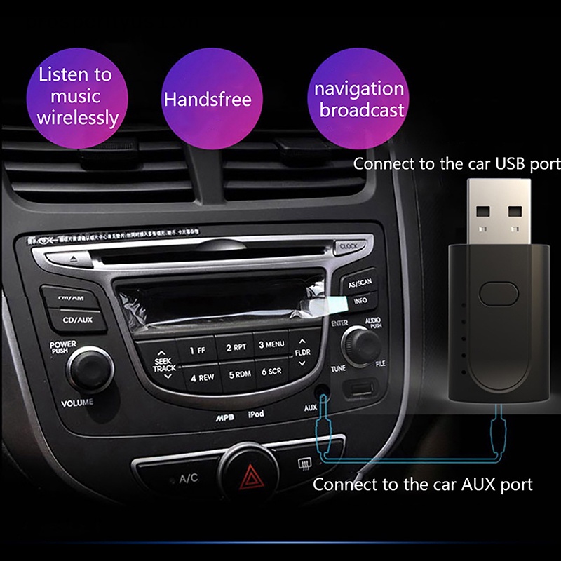 Usb Thu Phát Tín Hiệu Bluetooth 5.1 4 Trong 1 Cho TV / Máy Tính / Xe Hơi Chuyên Nghiệp 1 [VN]