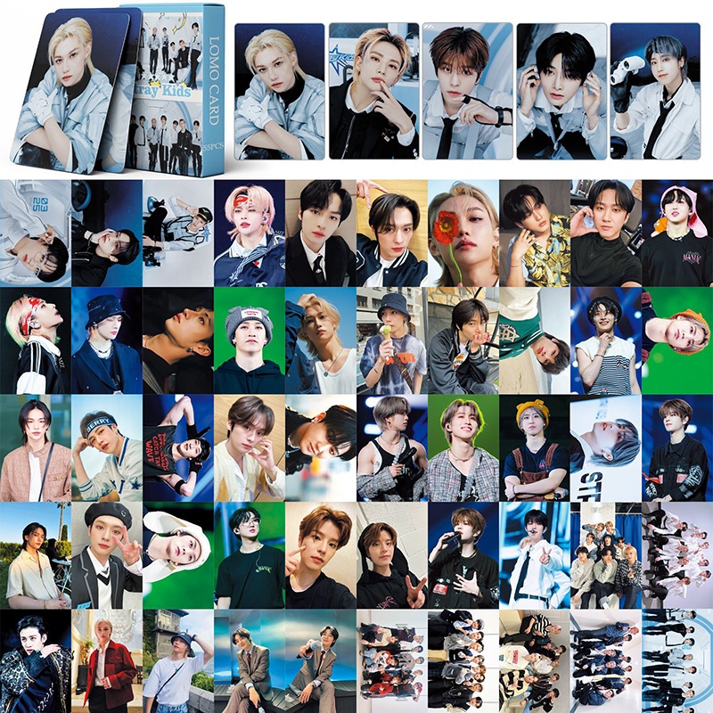 Stray Kids LOMO Card Set 55 Tấm Thẻ Ảnh Fan Meeting Hình Nhóm Nhạc KPOP