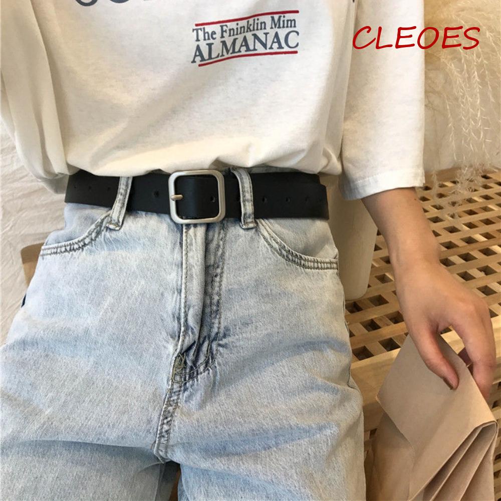 Thắt Lưng Da Khóa Kim Loại Kiểu Hàn Quốc Thời Trang Cho Nam Và Nữ
