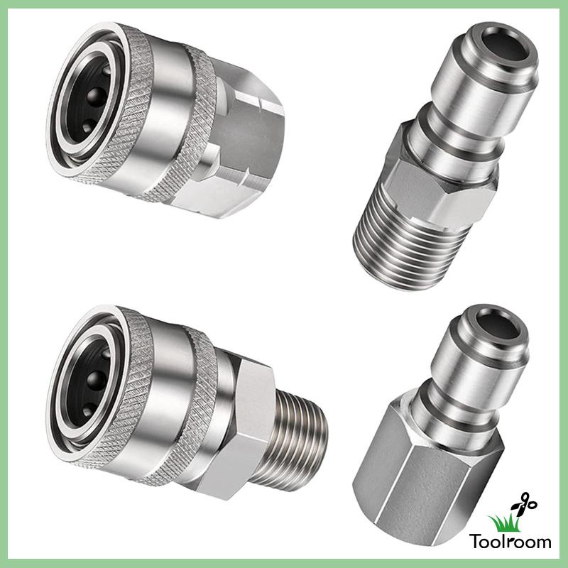 Set 4 Đầu Nối Ống Nước Áp Suất Cao Chống Rỉ Sét Tiện Dụng Cho Sân Vườn