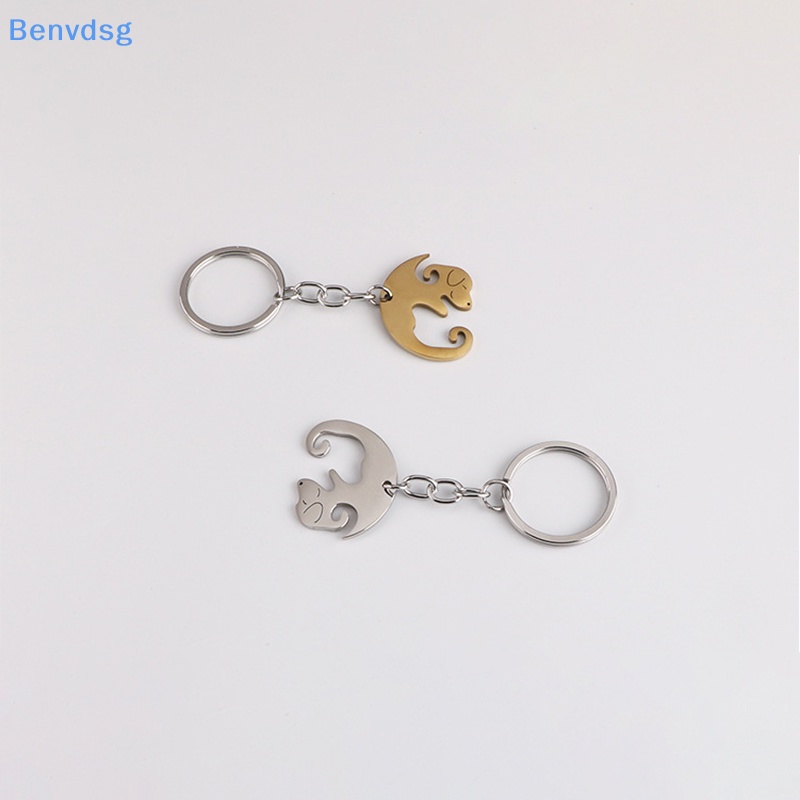Móc Chìa Khóa Bằng Thép Không Gỉ Hình Chú Chó Dễ Thương Chống Thất Lạc