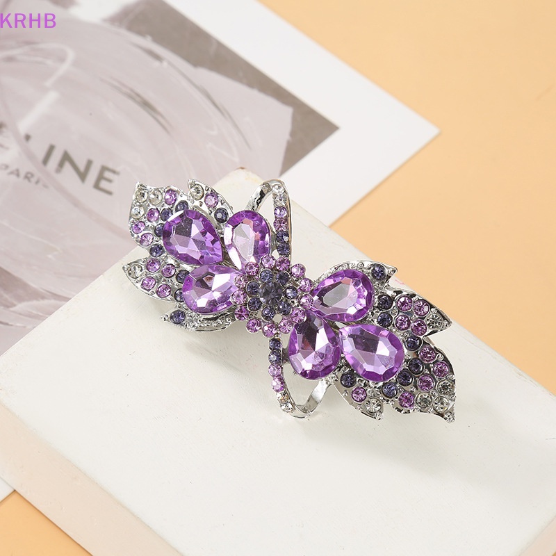 Kẹp Tóc Đuôi Công Đính Kim Cương Giả Thời Trang Mới