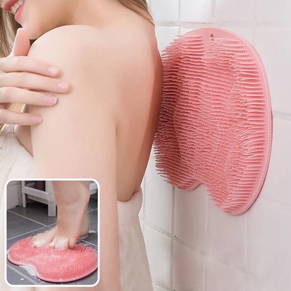 Bàn Chải Chà Lưng Massage Tẩy Tế Bào Chết Bằng Silicone Không Trượt