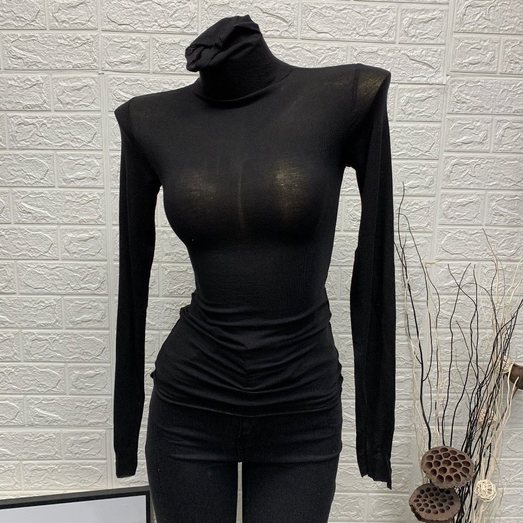 Áo Thun Nữ Tay Dài Ôm Dáng Phong Cách Hàn Quốc Gợi Cảm