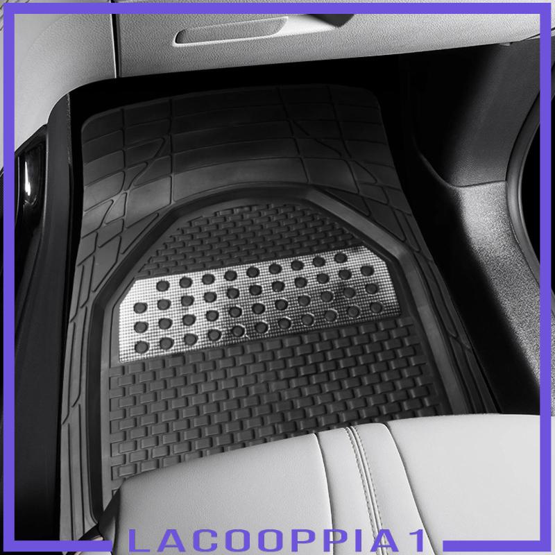 Set 4 Thảm PVC Chống Thấm Nước Màu Đen Tự Động Chắc Chắn Lacooppia1 Sturdy