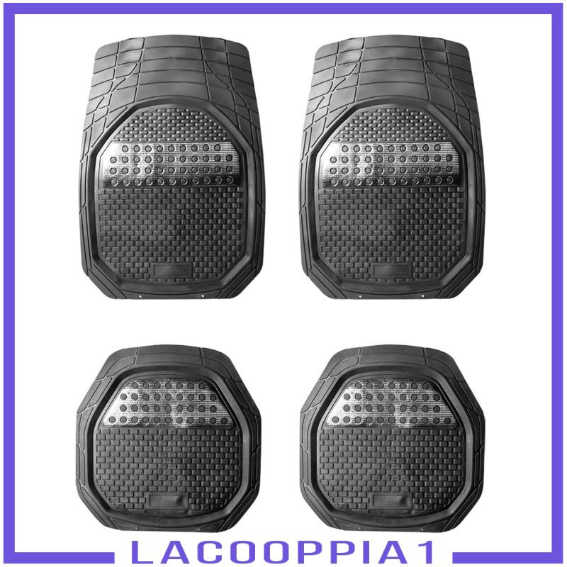 Set 4 Thảm PVC Chống Thấm Nước Màu Đen Tự Động Chắc Chắn Lacooppia1 Sturdy