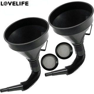 Xe Đạp Xe Tải Tiếp Nhiên Liệu Phễu Đổ Nhiên Liệu Phễu Dụng Cụ / Phễu Nhựa Linh Hoạt Cho Ô Tô Xăng Diesel Làm Mát / Phễu Tiếp Nhiên Liệu 2 Trong 1 Có Dụng Cụ Lọc