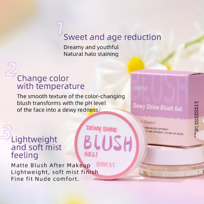 Phấn Má Hồng Dưỡng Ẩm Lâu Trôi Chống Thấm Nước Mềm Mượt Thay Đổi Màu Sắc 5 Màu Tùy Chọn