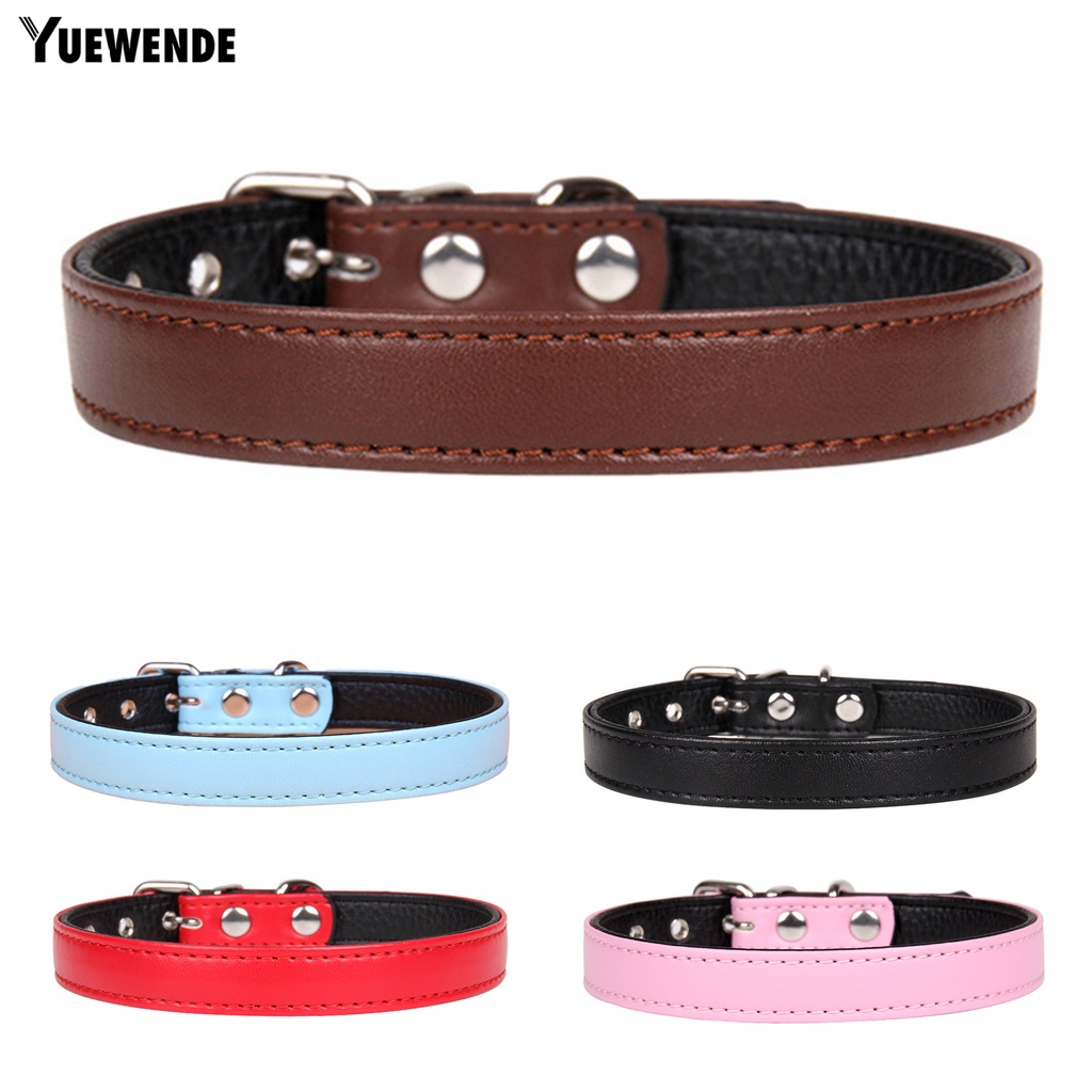Yq.e Vòng Cổ Giả Da Chặn Màu Có Thể Điều Chỉnh Cho Thú Cưng Mặc Hàng Ngày