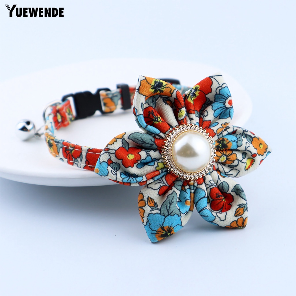 Vòng Cổ Thoáng Khí Trang Trí Hoa Có Thể Giặt Lại Dành Cho Cún Cưng YQ.E