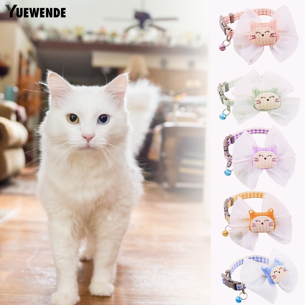 Yếm Đeo Cổ YQ.E Bằng Polyester Thiết Kế Nơ Xinh Xắn Tiện Dụng Cho Thú Cưng