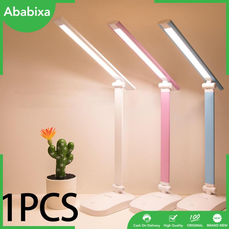 [Ababixa] Đèn LED Để Bàn Cảm Ứng Điều Chỉnh Độ Sáng Với Cánh Tay Có Thể Gập Lại Cho Văn Phòng / Học Sinh