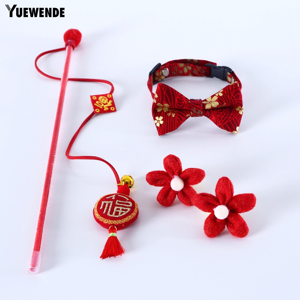 Set 3 Vòng Đeo Cổ Thời Trang Năm Mới Xinh Xắn Dành Cho Thú Cưng