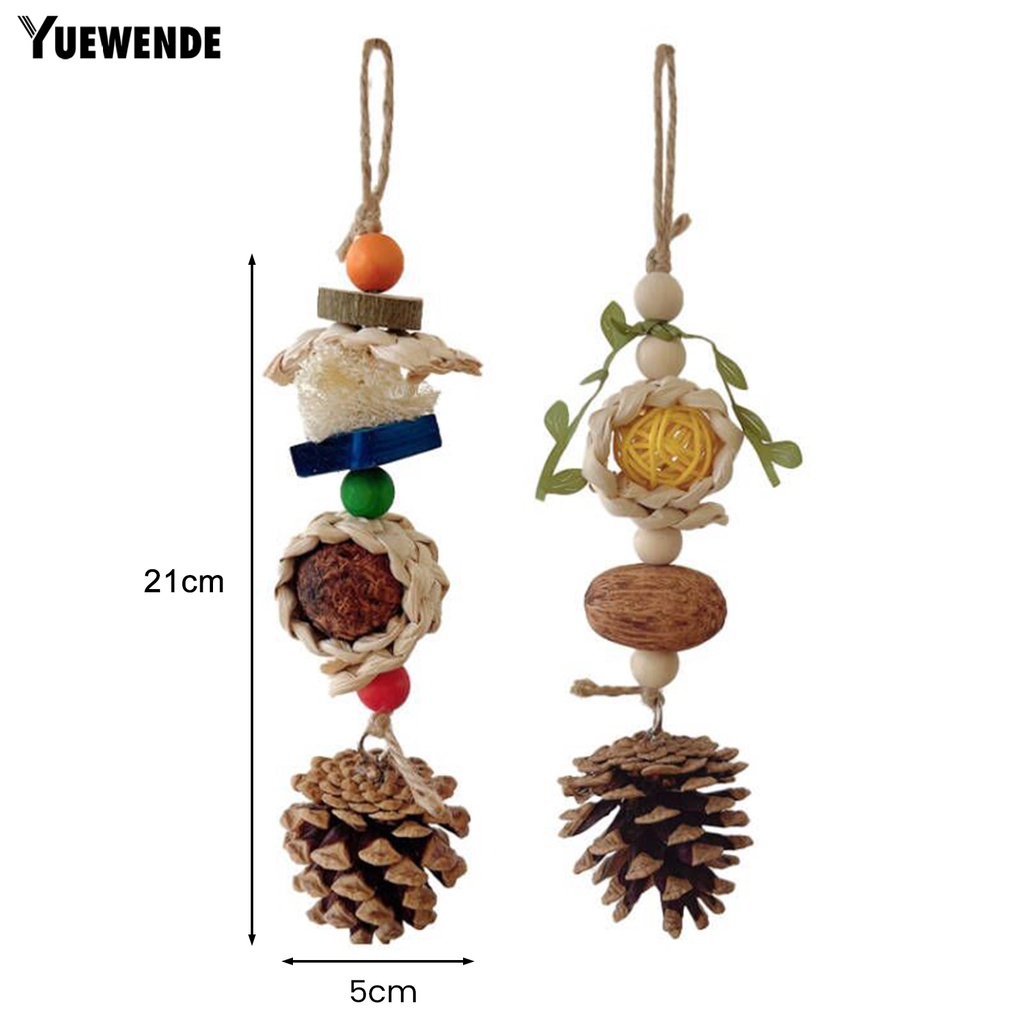 Đồ Chơi Nhai Gặm Hình Nón Có Dây Đeo Chống Cắn Dễ Treo Cho Chim Vẹt