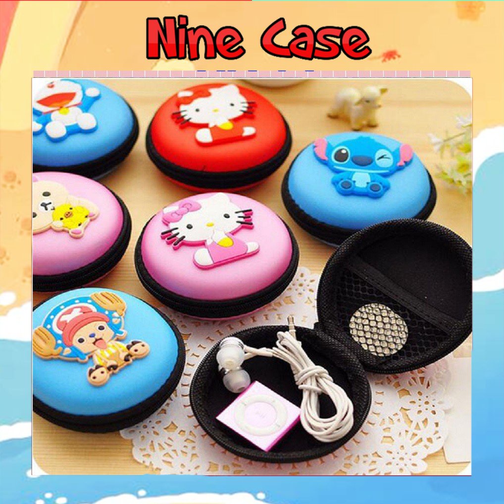 Túi Đựng Tai Nghe - Cáp sạc kute - Hình ngẫu nhiên