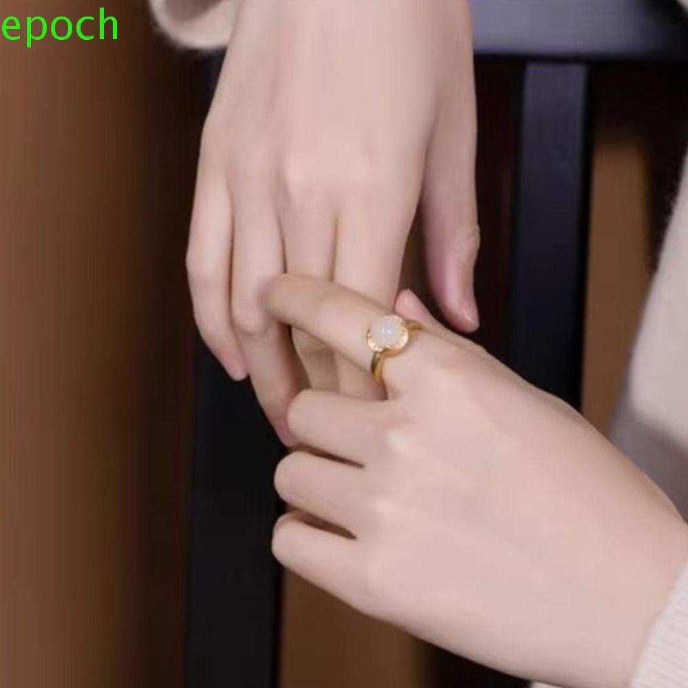 Epoch Nhẫn Phong Cách Retro Thời Trang Dành Cho Nữ|Nhẫn Thiết Kế Hình Học Phong Cách Trung Hoa Dành Cho Nữ