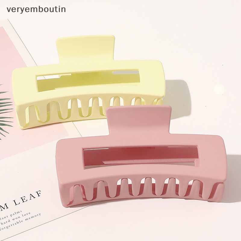 Kẹp Tóc Càng Cua Bằng Nhựa Nhiều Màu Sắc Cỡ Lớn Thời Trang Cho Nữ