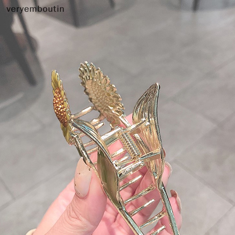 Kẹp Tóc Hoa Hướng Dương Đính Ngọc Trai Thời Trang Cho Nữ