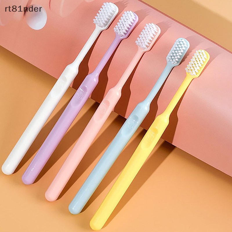 Bộ 10 Bàn Chải Đánh Răng Lông Mềm Màu Kẹo Ngọt Dành Cho Người Lớn