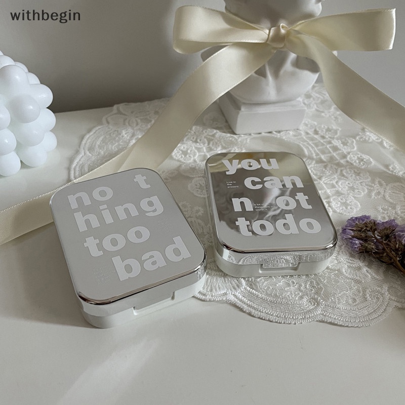 Hộp Đựng Kính Áp Tròng Kèm Gương Và Nhíp Tiện Dụng Mang Theo Du Lịch Cho Nữ