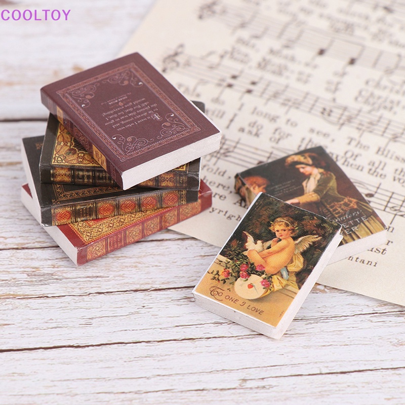 Set 6 Mô Hình Cuốn Sách 1 / 12 Dùng Để Trang Trí Nhà Búp Bê