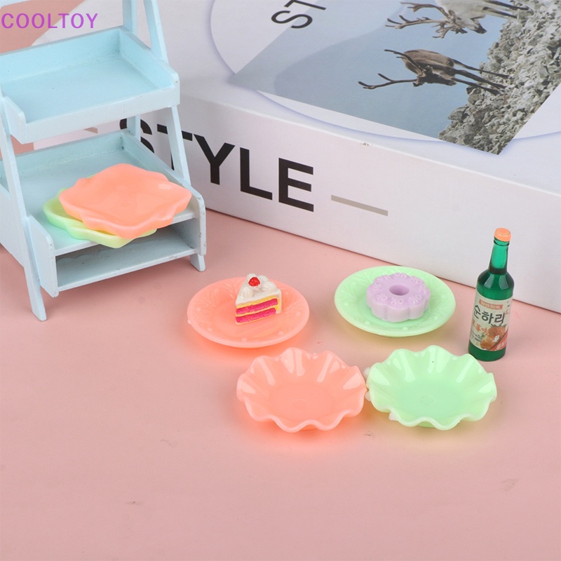 Set 3 Đĩa Tròn / Vuông Bằng Ren Trang Trí Nhà Búp Bê 1: 6