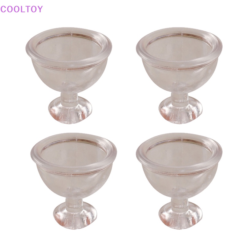 Set 4 Ly Nước Bán Trong Suốt Dùng Để Trang Trí Nhà Búp Bê 1: 12